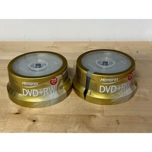 2x Memorex 25-Pack of DVD+RW Discs,‎ New in Original Packaging
